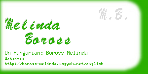 melinda boross business card